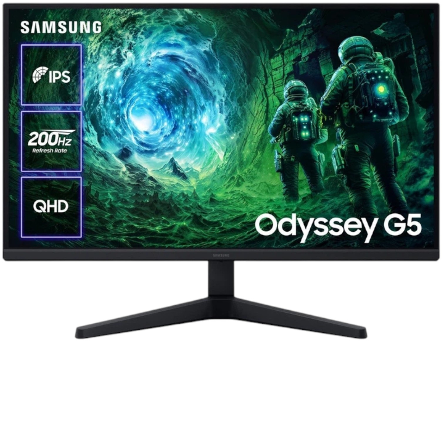 Монітор 27" ігровий Samsung Odyssey G5 2K / IPS / 200Hz / 1ms / HDR10 / FreeSync Premium (LS27FG532EIXUA) Black NEW 00-00018781